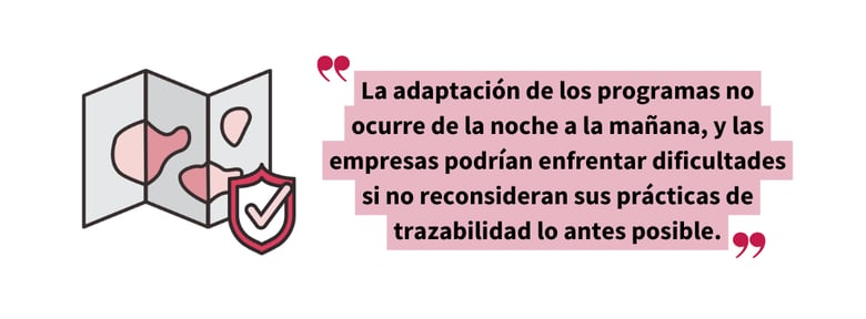 Gráfico de cita destacada sobre la trazabilidad alimentaria conforme a FSMA 204 que enfatiza la necesidad de que las empresas actualicen sus prácticas de trazabilidad antes de que los requisitos de los minoristas se conviertan en un desafío.
